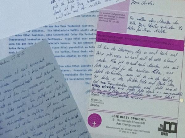 Korrespondenz mit Frau Dittwald